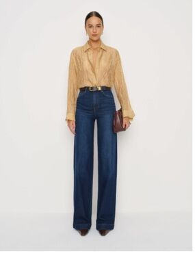 Reformation Bex Super Stretch Hi rise wide-Leg Jeans in Wheeler wash